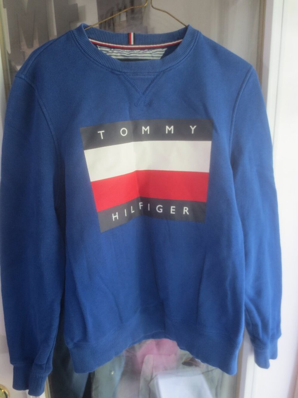 Vintage Retro Old School Tommy Hilfiger Pullover Fleece Sweatshirt - Size XS.